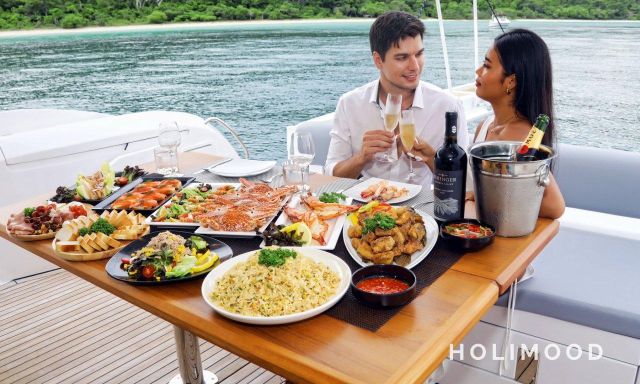 Holimood Int'l Thailand [Included Hotel transfer] Must try! POWERPLAY 52 CATAMARANS| Pattaya Super Chill One-Day Boat Charter 11