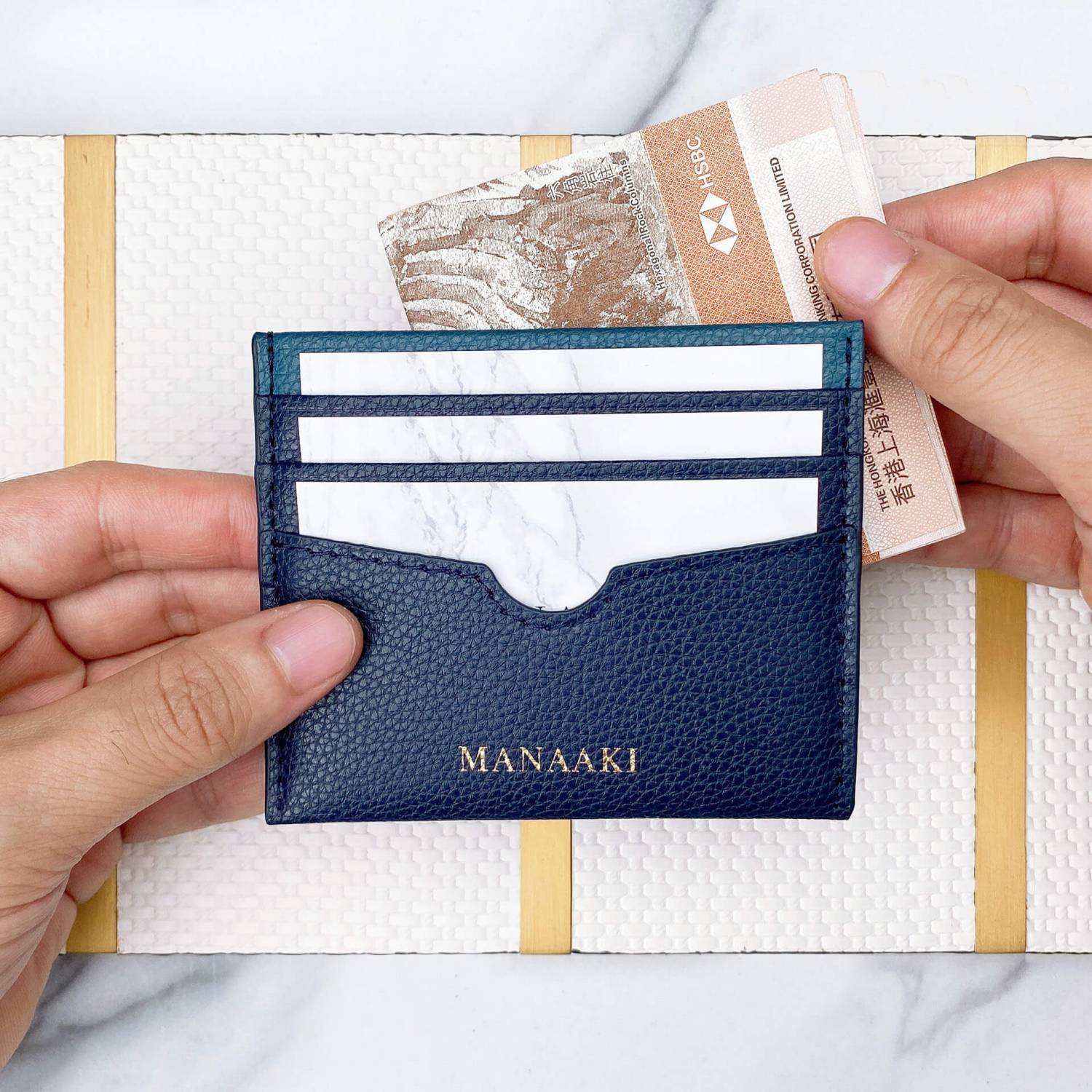 MANAAKI 【MANAAKI】半月卡片套(6卡位) 名片夾 小錢包 興趣班 皮革工作坊 4