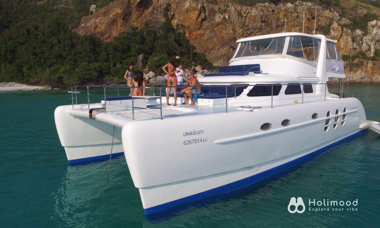 Holimood Int'l Thailand [Included Hotel transfer] Must try! POWERPLAY 52 CATAMARANS| Pattaya Super Chill One-Day Boat Charter 3
