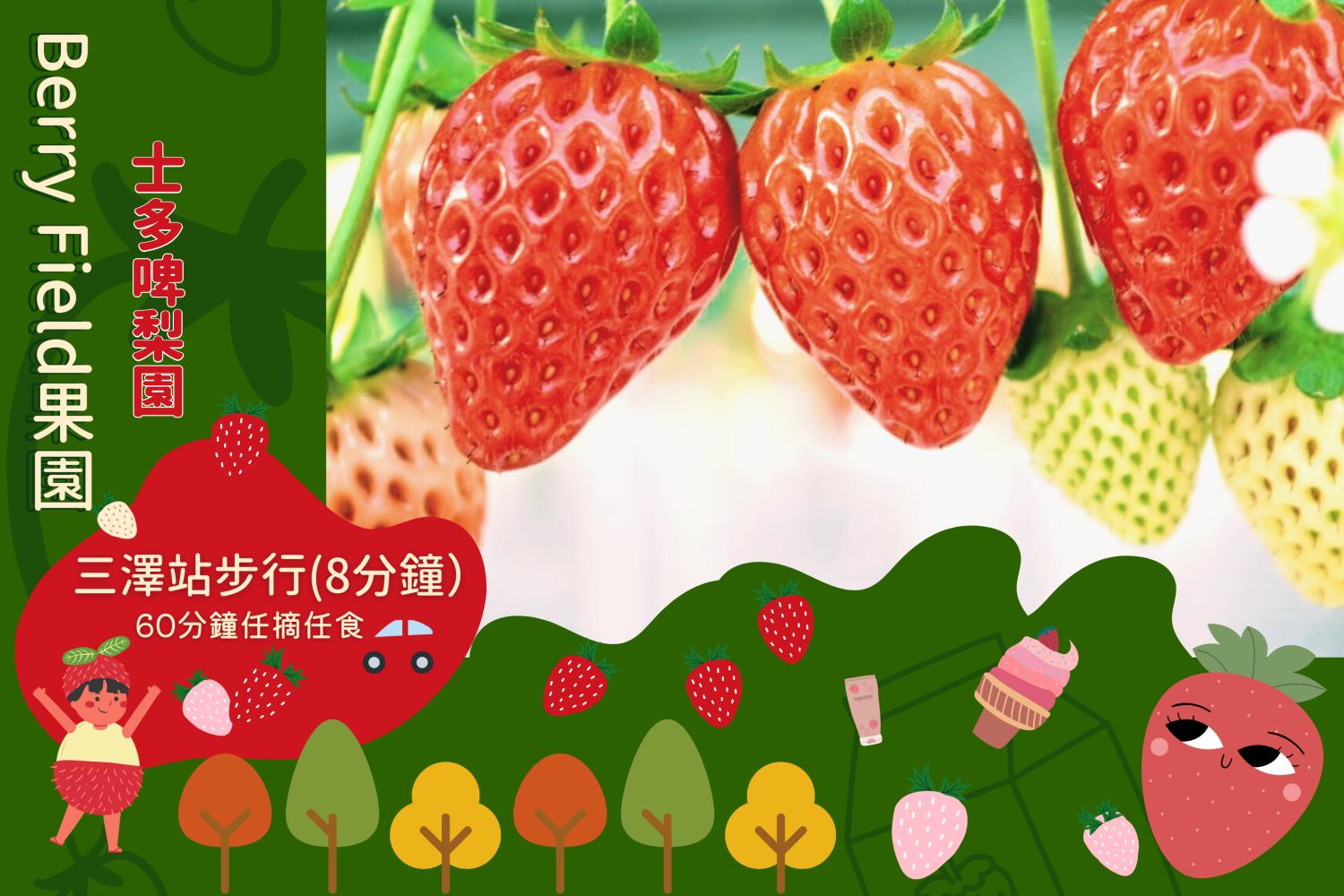 Young's Holidays 【田園草莓之味】福岡Berry Field草莓60分鐘任食體驗 1