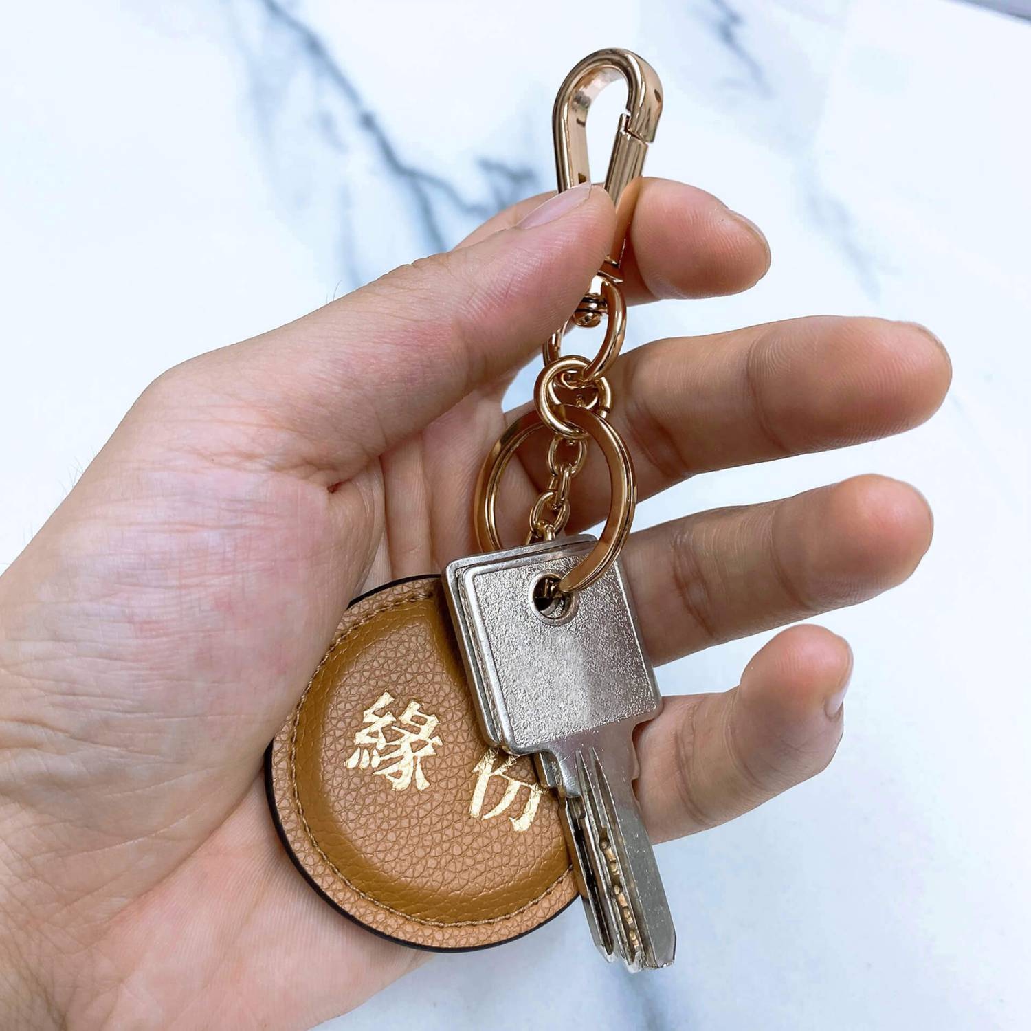 MANAAKI 【MANAAKI】希望圓形起鼓鑰匙扣 鑰匙圈 鎖匙扣 興趣班 皮革工作坊 3